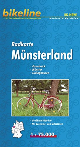 9783850001090: bikeline Radkarte Mnsterland. 1 : 75.000, wasserfest und reifest, GPS-tauglich mit UTM-Netz