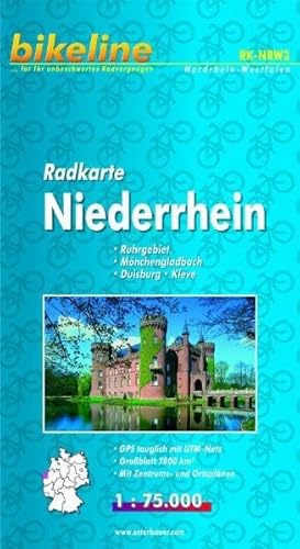 Beispielbild fr bikeline - Radkarte Niederrhein (NRW3): Ruhrgebiet, Mnchengladbach, Duisburg, Kleve. GPS-tauglich mit UTM-Netz. Mit Zentrum- und Ortsplnen zum Verkauf von medimops