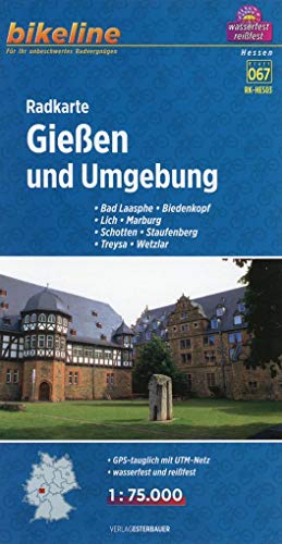 Beispielbild fr Bikeline Radkarte Gieen und Umgebung 1 : 75 000, wasserfest und reifest, GPS-tauglich mit UTM-Netz zum Verkauf von medimops