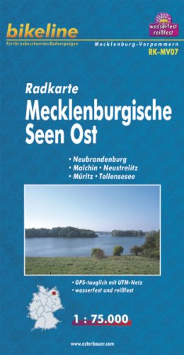 Beispielbild fr Bikeline Radkarte Deutschland Mecklenburgische Seen Ost . Neubrandenburg, Malchin, Neustrelitz, Mritz, Tollensesee, 1:75.000, wasserfest/reifest, GPS-tauglich mit UTM-Netz zum Verkauf von medimops