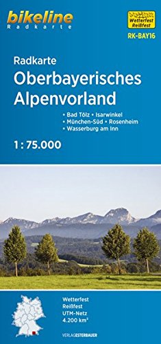 Stock image for Oberbayerisches Alpenvorland cycle map GPS r/v wp: Bad T lz - Isarwinkel - München-Süd - Rosenheim - Wasserburg am Inn for sale by Monster Bookshop