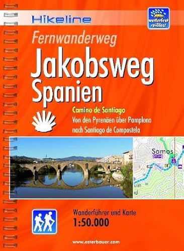 Beispielbild fr Hikeline Fernwanderweg Jakobsweg Spanien: Camino de Santiago - Von Pamplona nach Santiago de Compost zum Verkauf von medimops