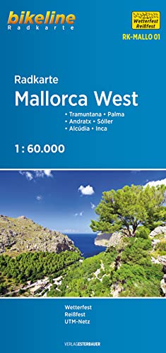 Stock image for Radkarte Mallorca West: Tramuntana - Palma - Andratx - Sller - Alcdia - Inca 1:60 000 for sale by medimops