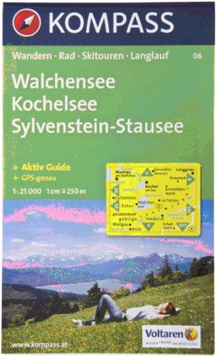 Walchensee - Kochelsee - Sylvenstein - Stausee 1 : 25 000: Wanderkarte mit Kurzführer, Radrouten, Skitouren und Loipen. GPS-genau. 1:25000