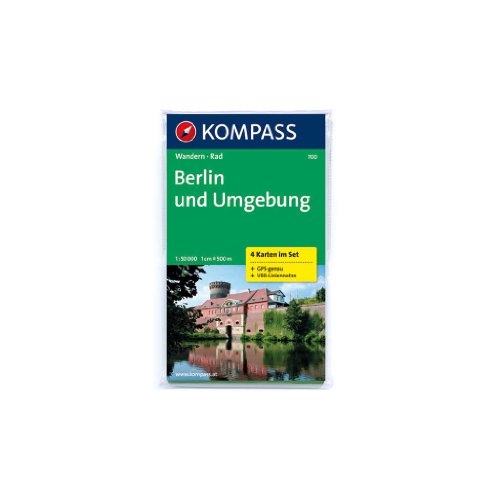 Stock image for Berlin and env. 700 GPS kompass 4-Set: 4-delige Wandelkaart 1:50 000 for sale by Reuseabook