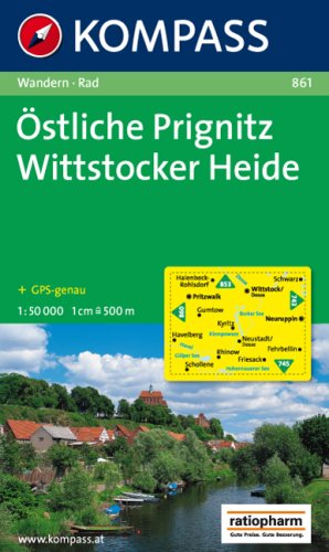 9783850261296: Kompass WK861 stliche Prignitz, Wittstocker Heide: Wandelkaart 1:50 000