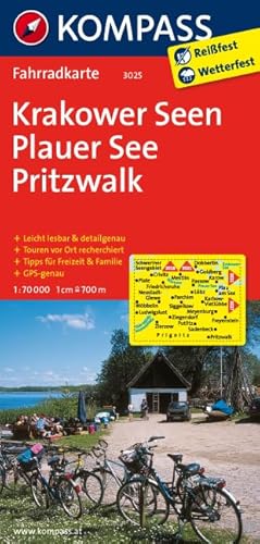 Beispielbild fr Krakower Seen - Plauer See - Pritzwalk 1 : 70 000: Radkarte. GPS-genau zum Verkauf von medimops