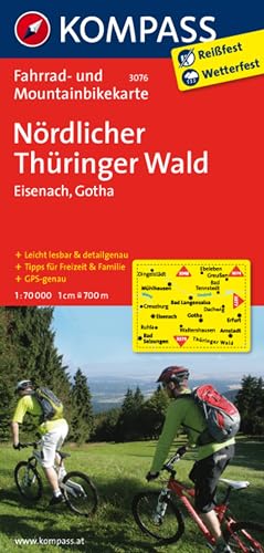 Stock image for Nrdlicher Thringer Wald - Eisenach - Gotha 1 : 70 000: Radkarte. GPS-genau for sale by medimops