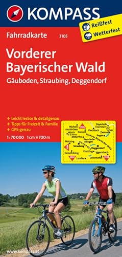 Stock image for Vorderer Bayerischer Wald - Guboden - Straubing - Deggendorf: Fahrradkarte. GPS-genau. 1:70000 for sale by medimops