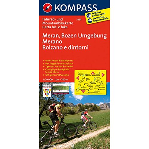 Meran - Bozen Umgebung 1 : 70 000: Radkarte. GPS-genau - KOMPASS-Karten