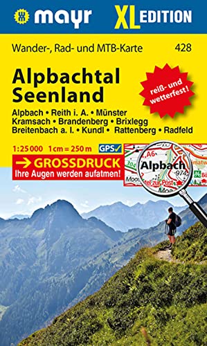 Stock image for Alpbachtal, Seenland XL: Wander-, Rad- und Mountainbikekarte. GPS-genau. 1:25000 for sale by WorldofBooks
