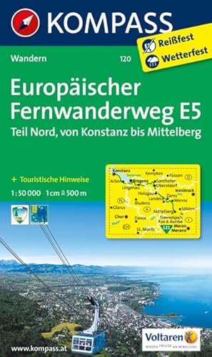 9783850264600: Europ. Fernwanderweg 120 E5 Nord wp kompass