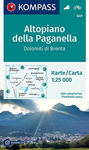 9783850265362: Kompass WK649 Altopiano della Paganella, Dolomiti di Brenta: Wandelkaart 1:25 000