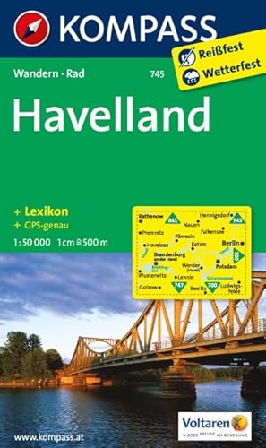 Havelland: Wanderkarte mit Kurzführer und Radwegen. GPS-genau. 1:50000 (KOMPASS-Wanderkarten, Band 745) - KOMPASS-Karten GmbH
