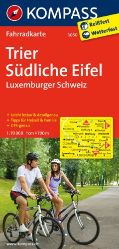 Imagen de archivo de Trier - Südliche Eifel 3060 GPS wp kompass: Fietskaart 1:70 000 a la venta por WorldofBooks