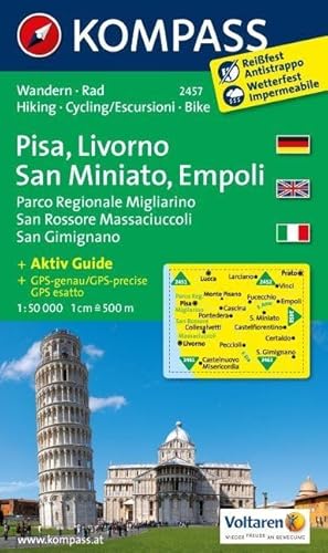 Vaardig kapok Trots Pisa, Livrono, San Miniato 2457 GPS wp kompass D/E/I +guide: Wandelkaart  1:50 000 (German Edition) - Kompass-Karten: 9783850266017 - AbeBooks