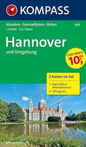 9783850266154: Kompass WK848 Hannover und Umgebung: 2-delige Wandelkaart 1:50 000