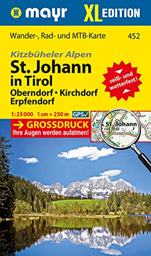 Beispielbild fr St. Johann in Tirol XL 1 : 25 000: Wander-, Rad- und Mountainbikekarte. GPS-genau. 1:25000 zum Verkauf von medimops