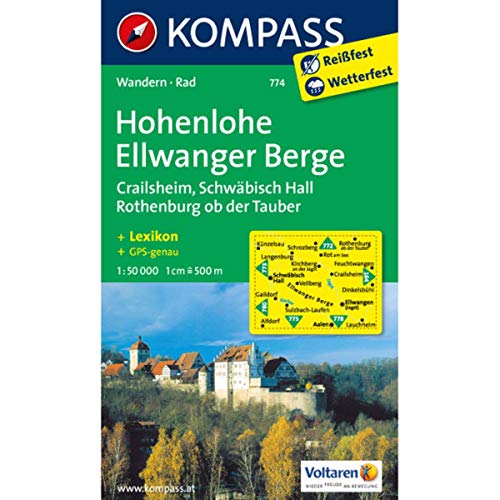 9783850266697: Kompass WK774 Hohenlohe, Ellwange Berge, Crailsheim: Wandelkaart 1:50 000