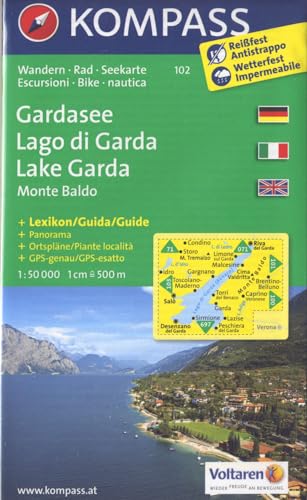 Stock image for Gardasee 102 GPS wp kompass D/I/E: Wandelkaart 1:50 000 for sale by WorldofBooks