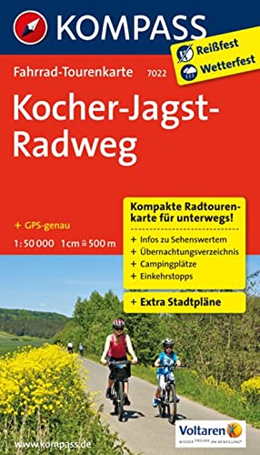 Kocher-Jagst-Radweg 1 : 50 000 (KOMPASS-Fahrrad-Tourenkarten)