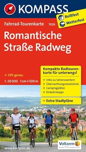 9783850267953: Kompass FTK7026 Romantische Strae Radweg: Fietsroutekaart 1:50 000