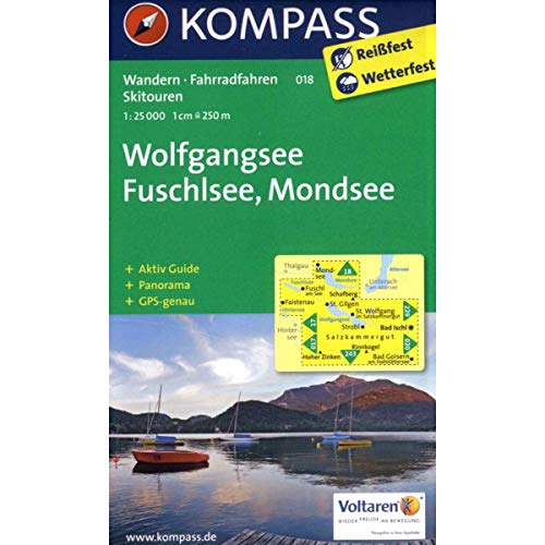 9783850268738: Carta escursionistica n. 018. Wolfgangsee, Fuschlsee, Mondsee 1:25 000: Wandelkaart 1:25 000