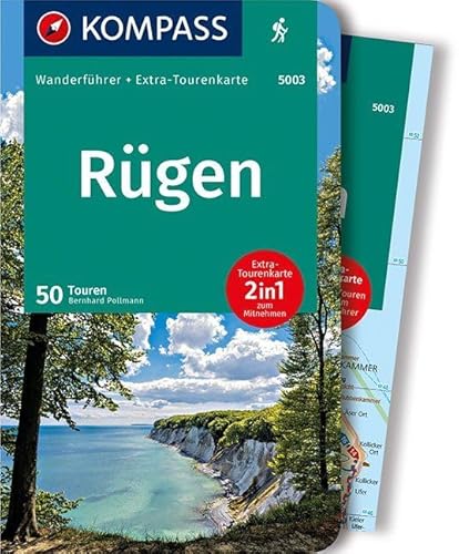 Rügen: Wanderführer mit Tourenkarte im Maßstab 1:50.000 zum Mitnehmen und Höhenprofilen - Pollmann, Bernhard