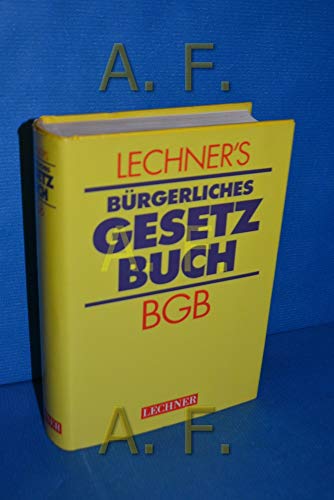 BÜRGERLICHES GESETZBUCH. BGB - Unknown