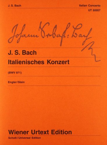 Stock image for Italienisches Konzert BWV 971 fr Klavier for sale by Snow Crane Media