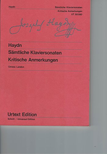 9783850550772: Smtliche Klaviersonaten: Kritische Anmerkungen. Nach Autograf, Abschriften und Erstdrucken. Klavier.