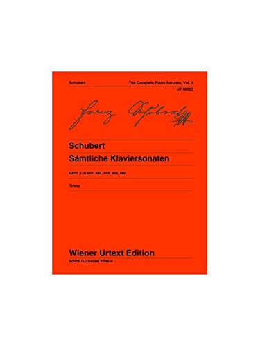 9783850555531: Complete Piano Sonatas Vol. 3: Edited from the sources and provided with commentary and fingering. Piano. (WIENER URTEXT)