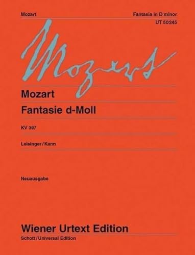 FANTASIE D-MOLL, K. 397 PIANO (9783850556170) by WOLFGANG AMADEUS MOZ