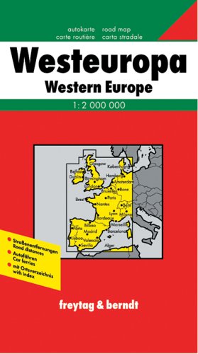 Western Europe Map (English, French, Italian and German Edition) (9783850842150) by Freytag & Berndt
