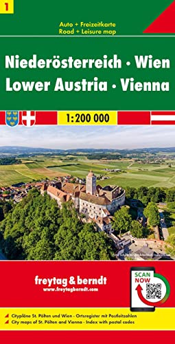 Stock image for Sheet 1, Lower Austria - Vienna Road Map 1:200 000: Wegenkaart 1:200 000 for sale by WorldofBooks