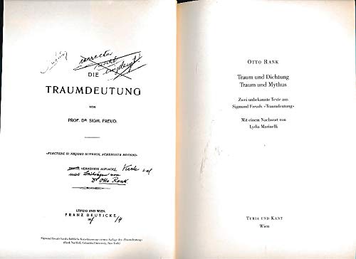 Beispielbild fr Traum und Dichtung - Traum und Mythus: Zwei unbekannte Texte aus Sigmund Freuds " Traumdeutung " zum Verkauf von PAPER CAVALIER US