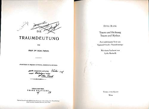 Imagen de archivo de Traum und Dichtung - Traum und Mythus: Zwei unbekannte Texte aus Sigmund Freuds " Traumdeutung " a la venta por PAPER CAVALIER US