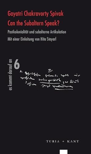 Beispielbild fr Spivak, G: Can the Subaltern Speak? zum Verkauf von Einar & Bert Theaterbuchhandlung