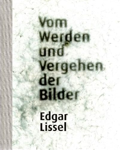 Imagen de archivo de Vom Werden und Vergehen der Bilder. Edgar Lissel a la venta por medimops