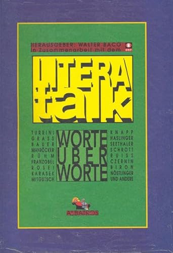 9783852190129: Literatalk: Worte ber Worte