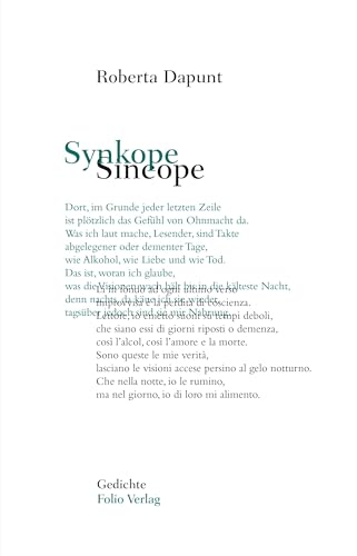Beispielbild fr Synkope / Sincope: Gedichte deutsch / italienisch zum Verkauf von medimops