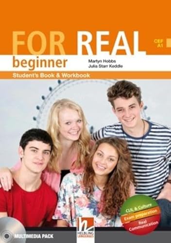 Imagen de archivo de FOR REAL Beginner Student's Pack : Student's Book, Workbook, CD-ROM, LINKS, LINKS Audio-CD, Wordlist a la venta por Buchpark