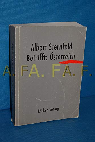 Stock image for Betrifft: Osterreich. Von Osterreich betroffen for sale by Zubal-Books, Since 1961