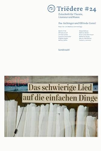 Imagen de archivo de Tridere #24: Ilse Aichinger und Elfriede Gerstl a la venta por Blackwell's