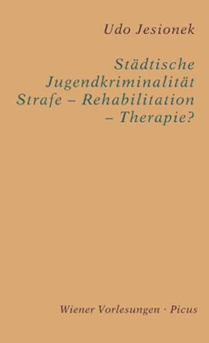 Beispielbild fr Stdtische Jugendkriminalitt - Strafe - Rehabilitation - Therapie? (Wiener Vorlesungen) zum Verkauf von medimops