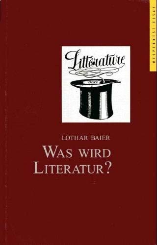 9783854585022: Was wird Literatur? (Wespennest Essay) (German Edition)