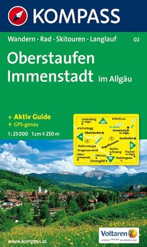 Oberstaufen, Immenstadt im Allgäu: Wander-, Radtouren-, Skitouren- und Langlaufkarte. GPS-genau. 1:25.000