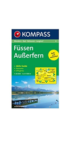 Kompass Karten, Füssen, Ausserfern: Wander-, Rad-, Skitouren- und Langlaufkarte. Mit Panorama