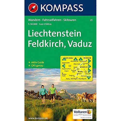 Liechtenstein, Feldkirch, Vaduz: Wandern / Rad / Skitouren. 1:50.000 - KOMPASS-Karten GmbH