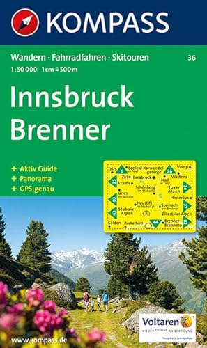 Innsbruck, Brenner: Wandern / Rad / Skitouren. Mit Panorama. GPS-genau. 1:50.000 - geosmile